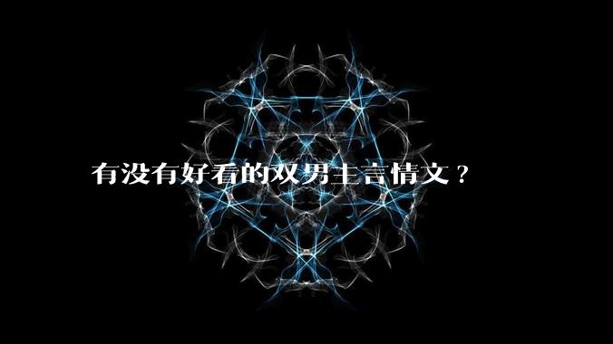 有没有好看的双男主言情文?
